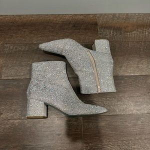 Betsy Johnson Silver Metallic/Irridescent Kyla Bootie